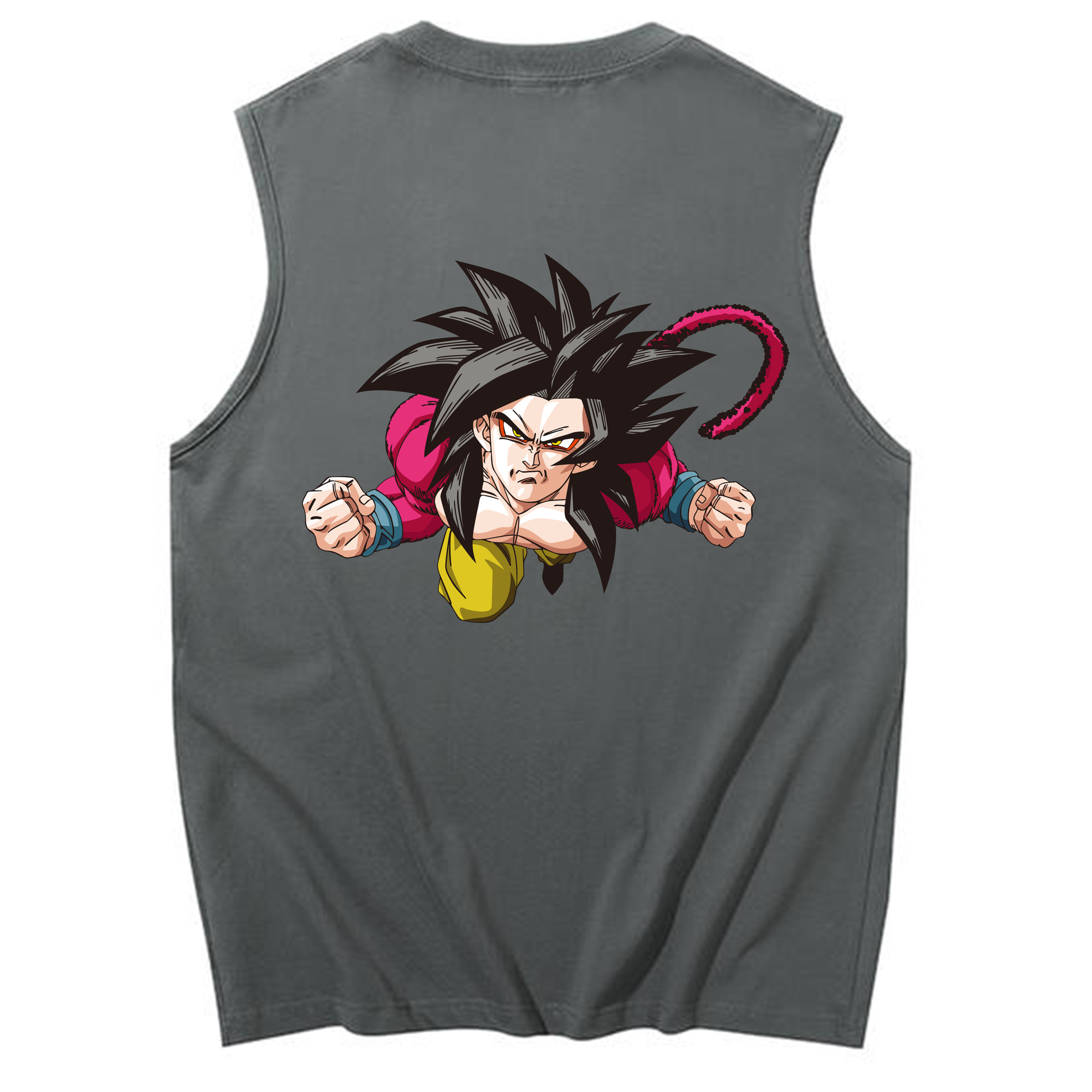 （画像用） ドラゴンボール 孫悟空（そん ごくう）Son Goku カカロット DRAGON BALL Kakarotto コットン100％タンクトップ（背面プリント）
